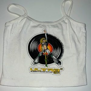 Vintage Y2K1 Ultra Music Festival crop top